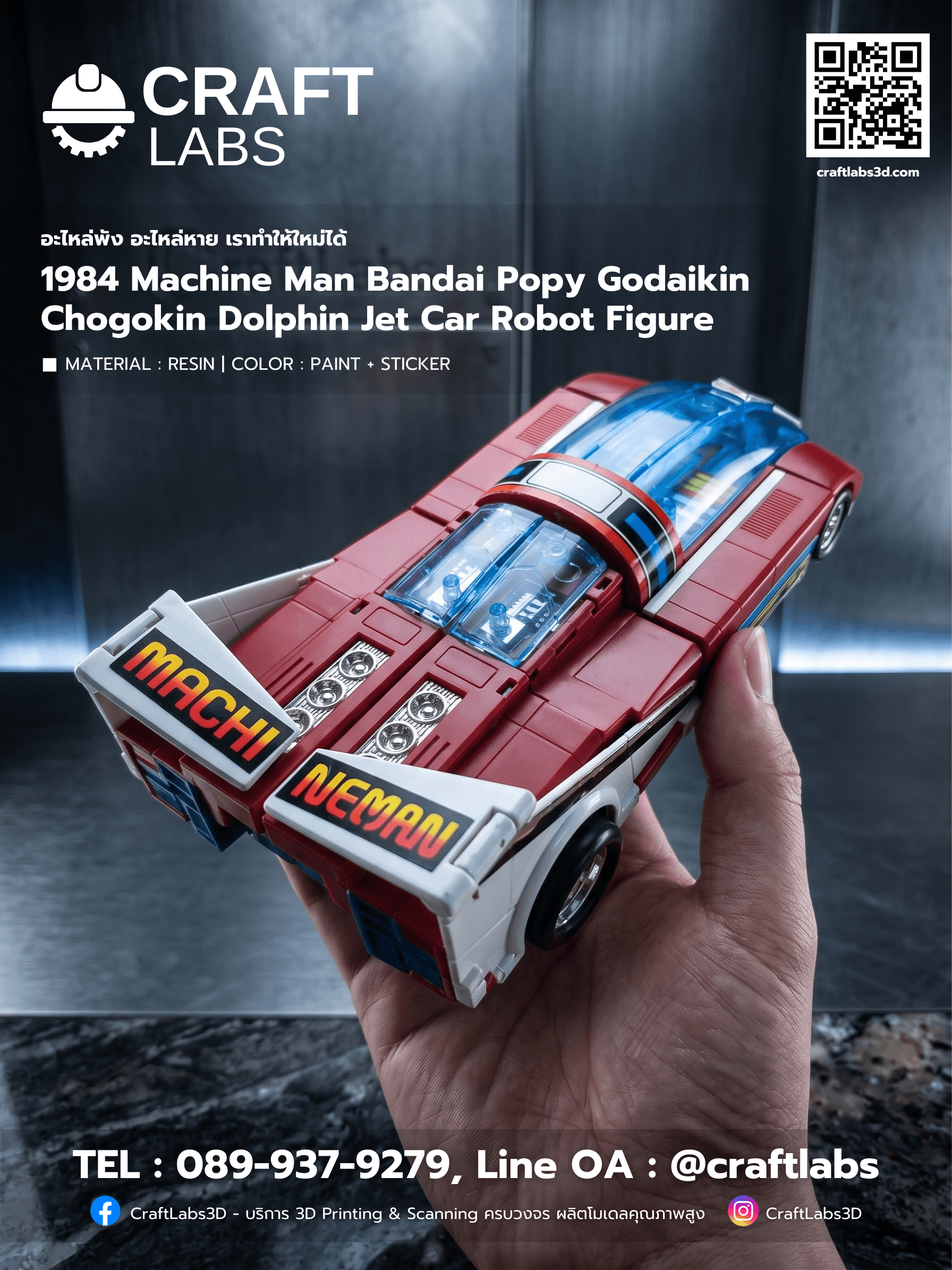 คืนชีพอะไหล่ 1984 Machine Man (Bandai Popy Godaikin)
